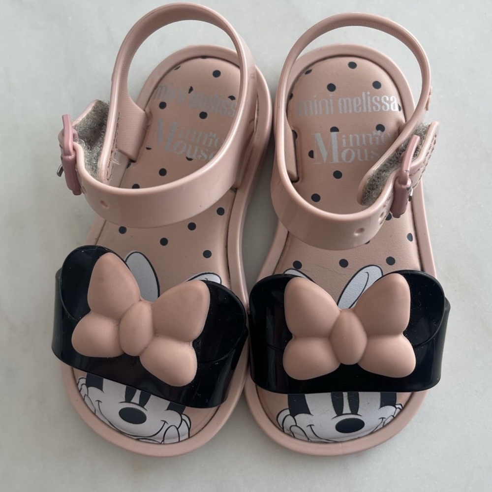 Mini Melissa Minnie Mouse Sandals. Size 6b